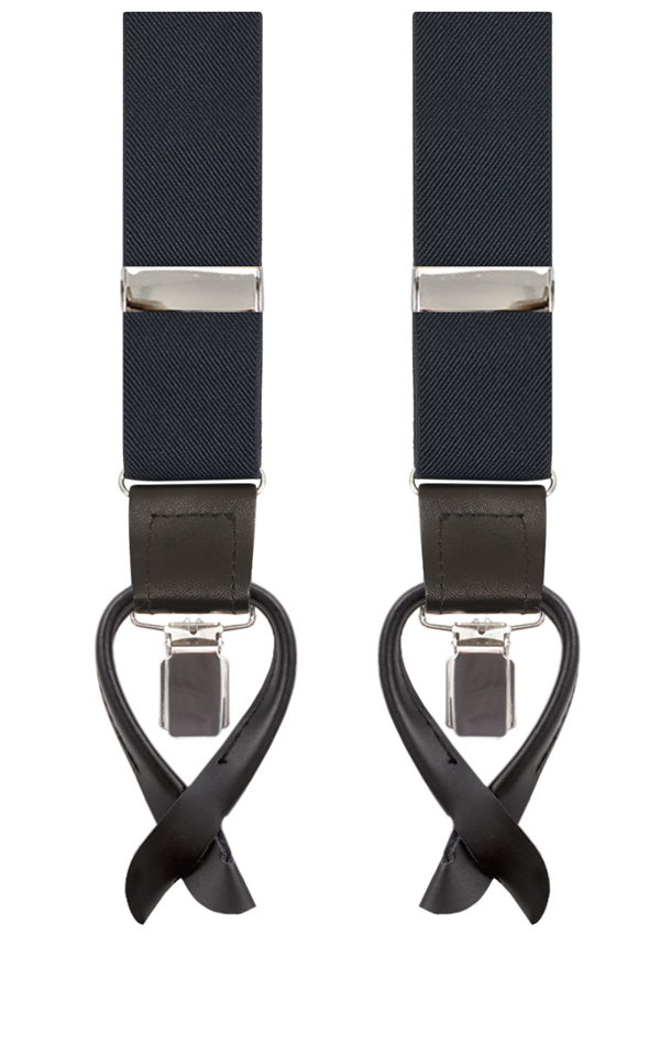 Dobell Luxury Hosenträger navyblau - 35mm