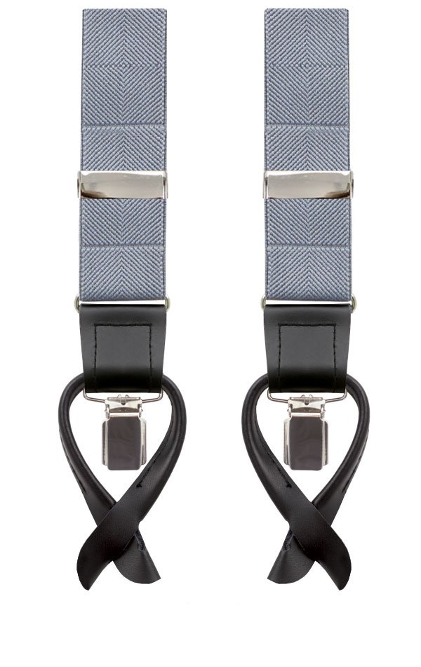 Dobell Luxury Hosenträger silber - 35mm