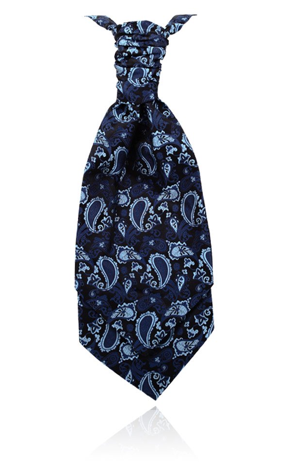 Marine blaue Hochzeitskrawatte mit Paisleymuster für Jungen