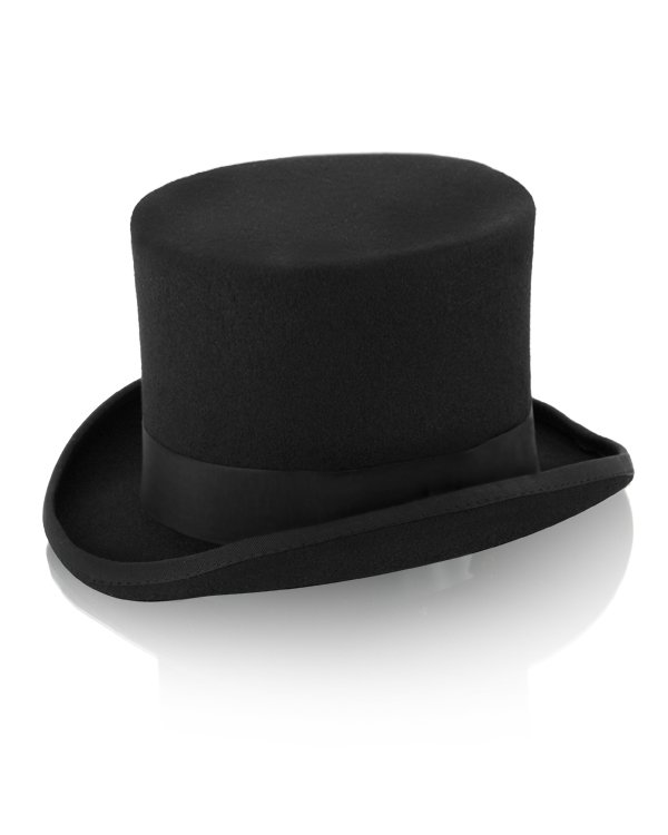 Schwarzer Wollfilzzylinder von Christys of London