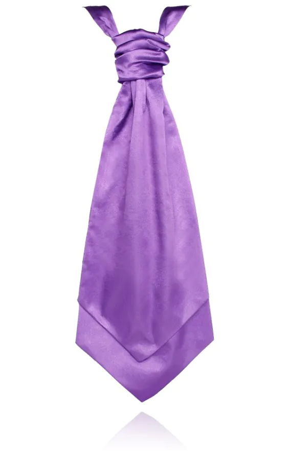 Violettes Satinplastron für Jungen  
