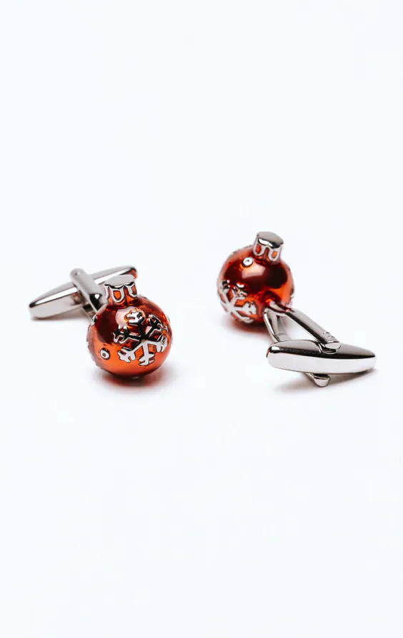 Rote Weihnachtskugel Manschettenknöpfe - photo 1