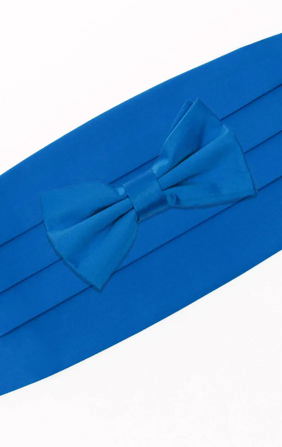 Blau Kummerbund und Fliege Set - photo 1 Blau Kummerbund und Fliege Set - photo 1