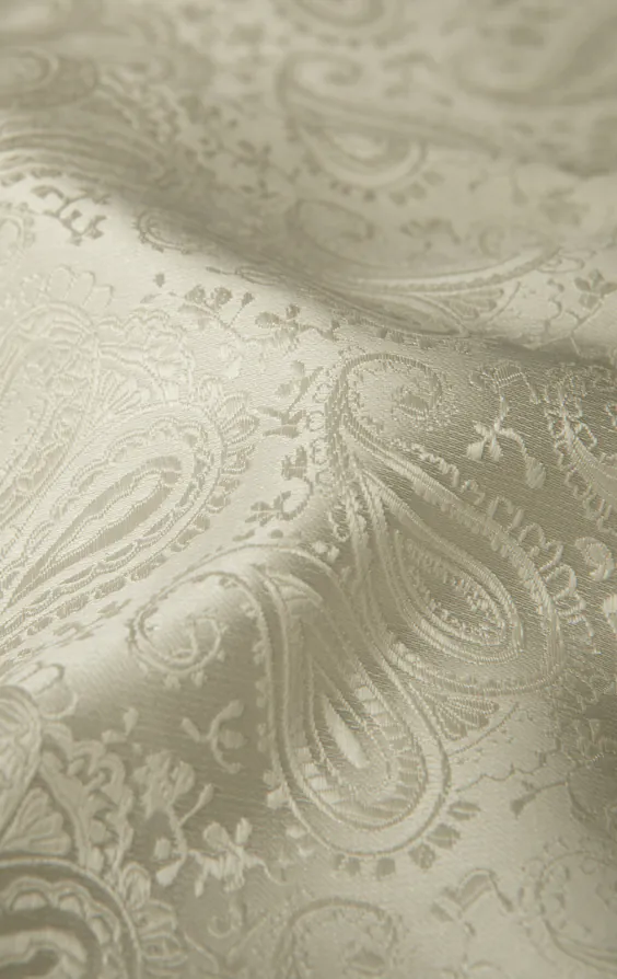 Cremefarbene Paisley-Einstecktuch - photo 1