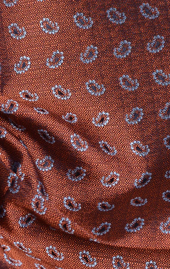 Rostbraun Paisley-Muster Einstecktuch - photo 1