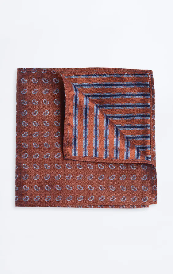 Rostbraun Paisley-Muster Einstecktuch