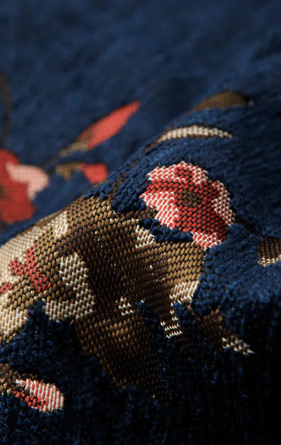 Weste, Blau, Florales Brokat - photo 3 Weste, Blau, Florales Brokat - photo 3