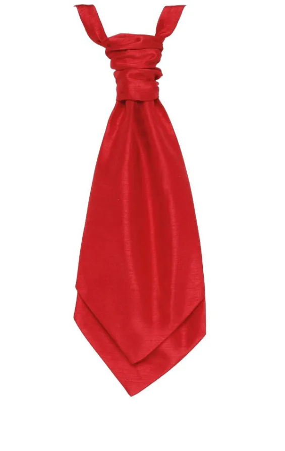 Rotes Plastron in Dupion-Optik Rotes Plastron in Dupion-Optik