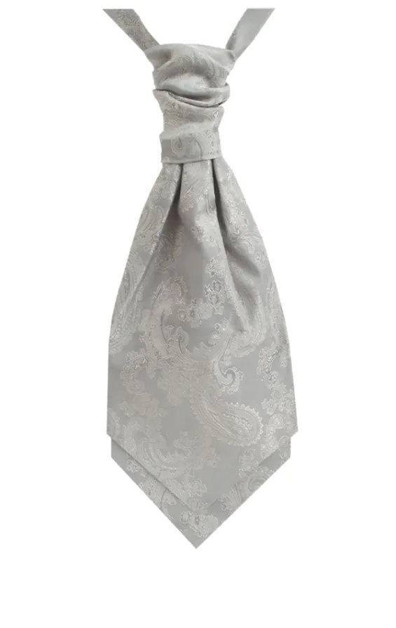 Dobell Plastron, Paisley, Silber