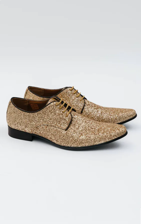Schuhe, Gold, Glitzer Schuhe, Gold, Glitzer
