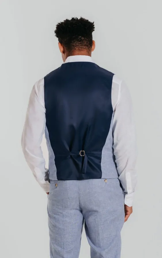 Redpoint Denim | Lässige Baumwoll-Weste | Blau | Größenspezialist