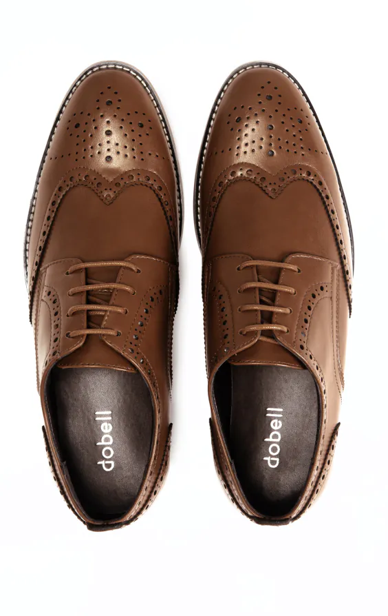 Tan Derby Brogue Schuhe - photo 2