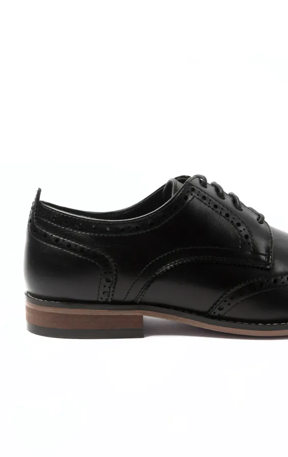 Schwarze Derby Brogue Schuhe - photo 4