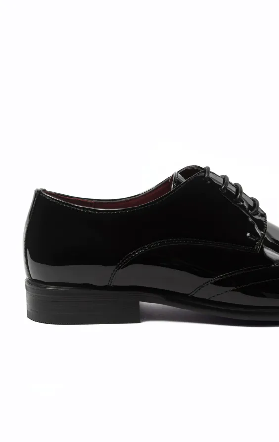Schwarz Lack Brogue Schuhe - photo 4
