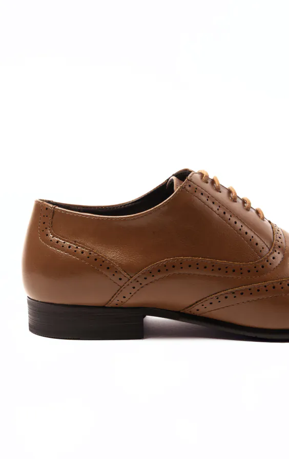 Tan Oxford Brogue Schuhe - photo 4