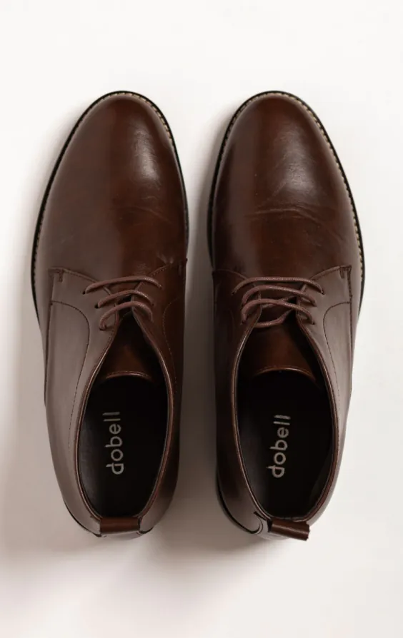 Dunkelbraune Chukka Stiefel mit Spitze - photo 3