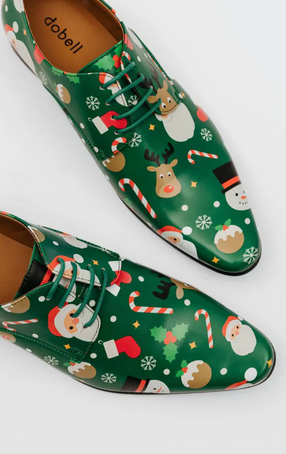 Grüne Santa & Helfer Weihnachts Schuhe - photo 1 Grüne Santa & Helfer Weihnachts Schuhe - photo 1