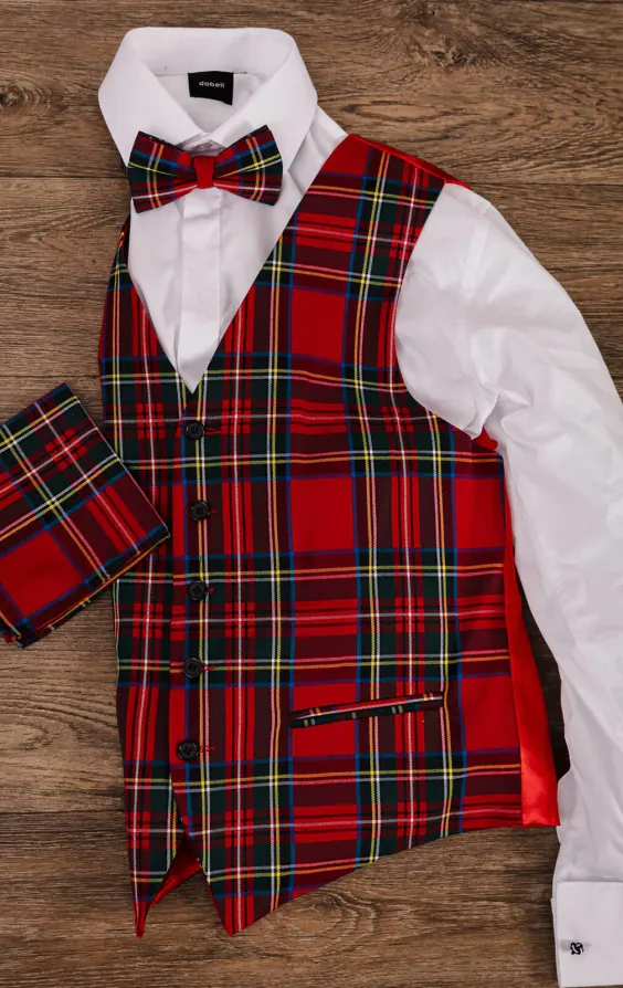 Klassisches Set mit rotem Tartan - photo 2