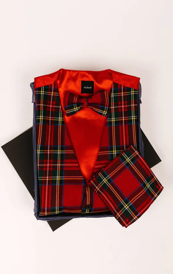 Klassisches Set mit rotem Tartan - photo 1