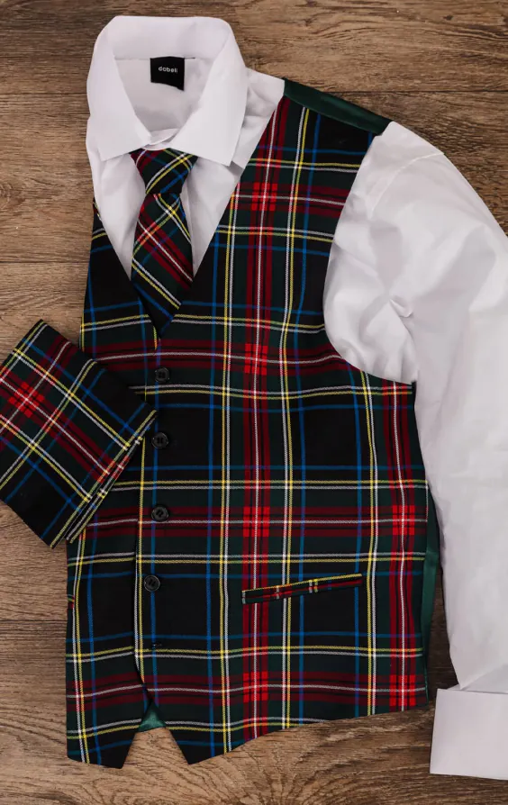 Klassisches Set mit grünem Tartan - photo 2