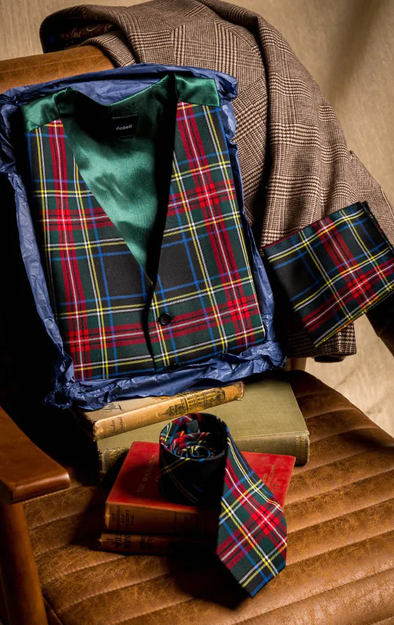 Klassisches Set mit grünem Tartan