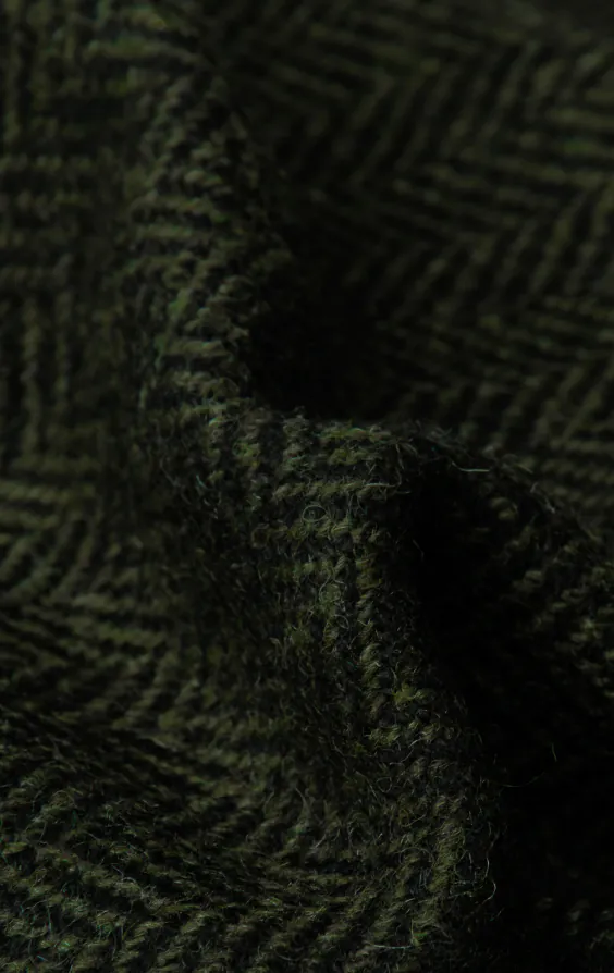 Grüne Tweed Jackett mit Fischgrätmuster - photo 7 Grüne Tweed Jackett mit Fischgrätmuster - photo 7