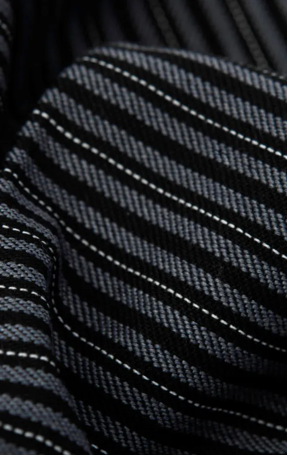 Cut-Hose, schwarz-grau gestreift - photo 3