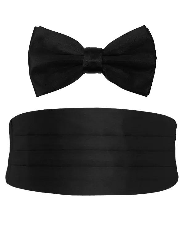 Set, Kummerbund und Fliege schwarz Set, Kummerbund und Fliege schwarz