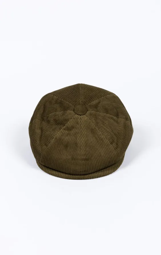 Olivgrüne Kordmütze Newsboy - photo 1