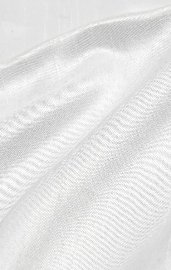 Weißes Einstecktuch, Dupion-Optik - photo 1