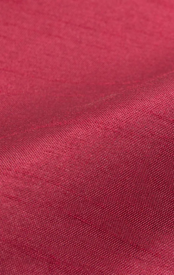 Bordeaux Rotes Einstecktuch, Dupion-Optik - photo 1