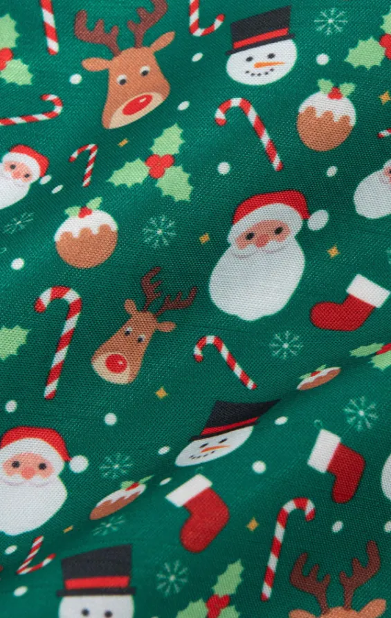 Grünes Santa & Helfer Weihnachts Einstecktuch - photo 1