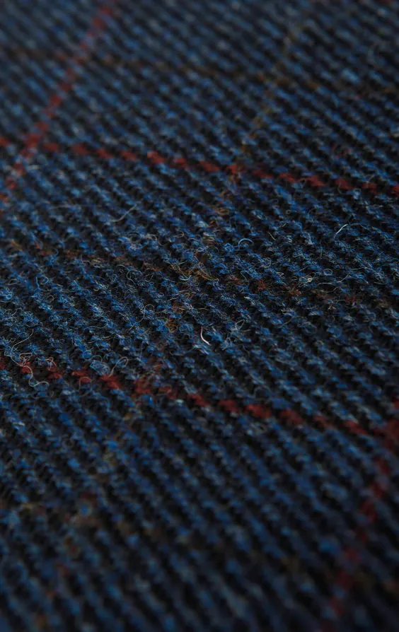 Harris Tweed Weste, Dunkelblau, Karomuster - photo 4