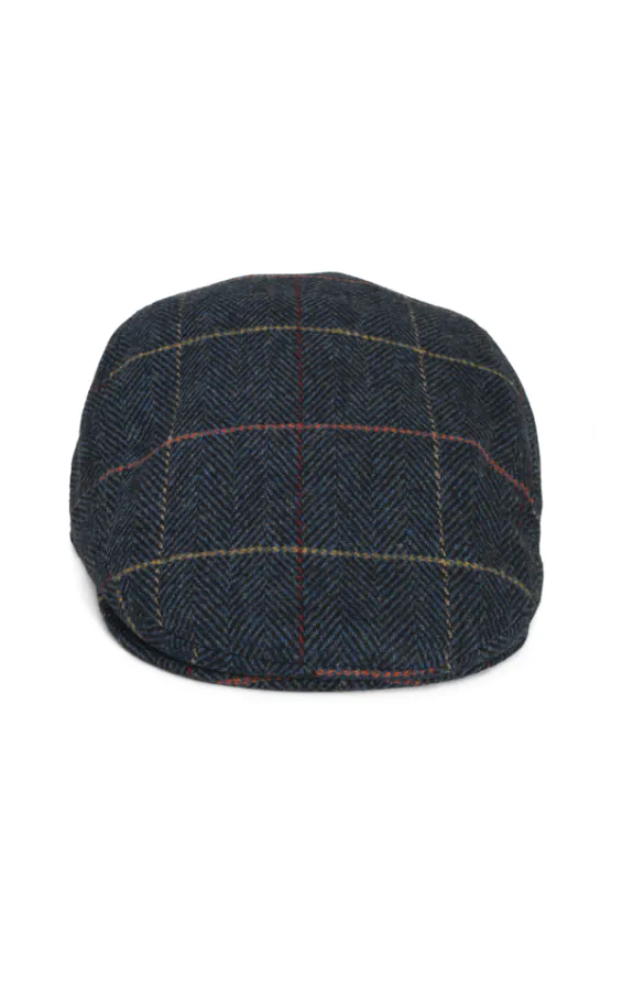Tweed Flatcap, Dunkelblau mit Karomuster - photo 1