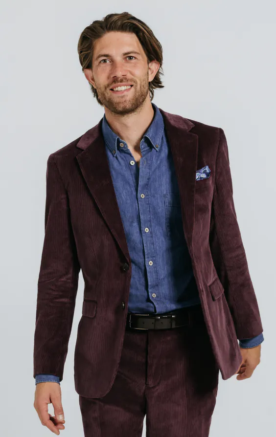 Weinrot Cordjacke Weinrot Cordjacke