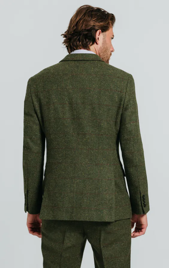 Grün Großes Karo Tweed Zweireihig Anzug - photo 5 Grün Großes Karo Tweed Zweireihig Anzug - photo 5