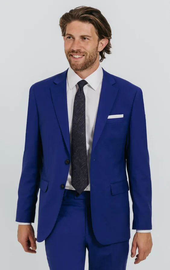 Leuchtend Blau Anzug Jackett Leuchtend Blau Anzug Jackett