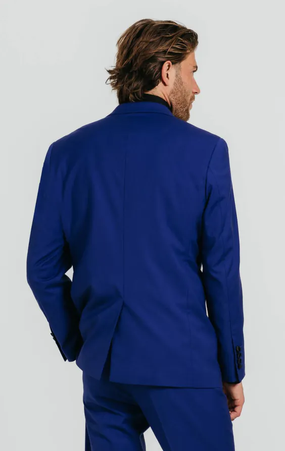 Leuchtend Blau 3-Teilig Smoking mit Steigendem Revers - photo 3