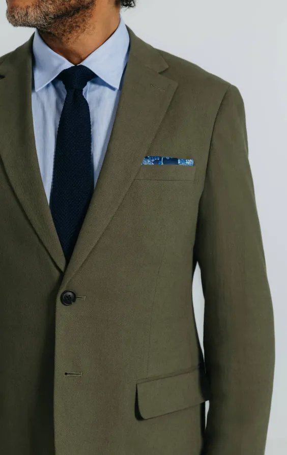 Grün Anzugjacke aus Leinen-Twill - photo 4