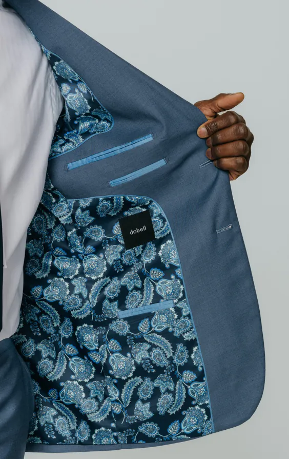 Blau Meliertes Anzug Jacket - photo 4