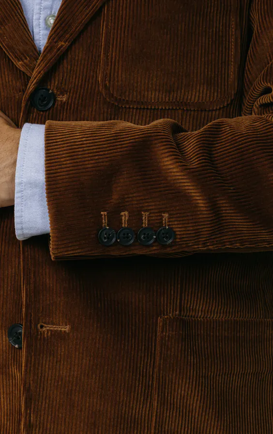 Mittelbraun Cordjacke mit aufgesetzten Taschen - photo 2