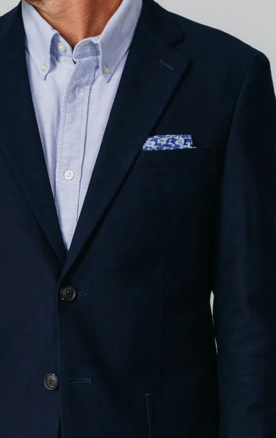 Marineblau Moleskin Jacke - photo 3