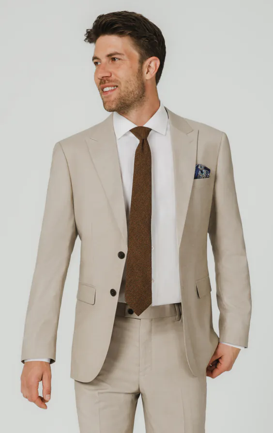 Stone Sharkskin Anzug Jackett