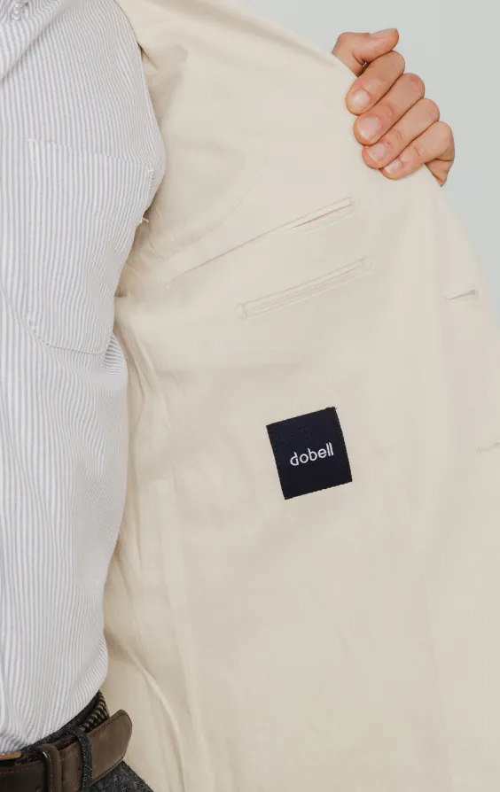 Cremefarbene Jacke aus Baumwoll-Twill - photo 4 Cremefarbene Jacke aus Baumwoll-Twill - photo 4