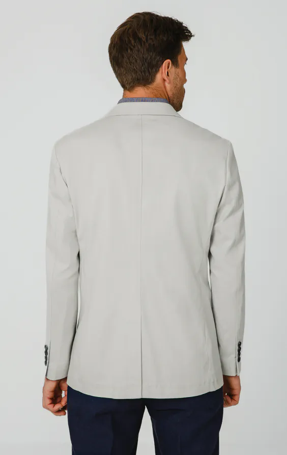Hellgrau Jacke aus Baumwoll-Twill - photo 5 Hellgrau Jacke aus Baumwoll-Twill - photo 5