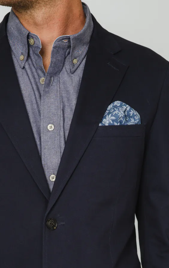 Marineblau Jacke aus Baumwoll-Twill - photo 3