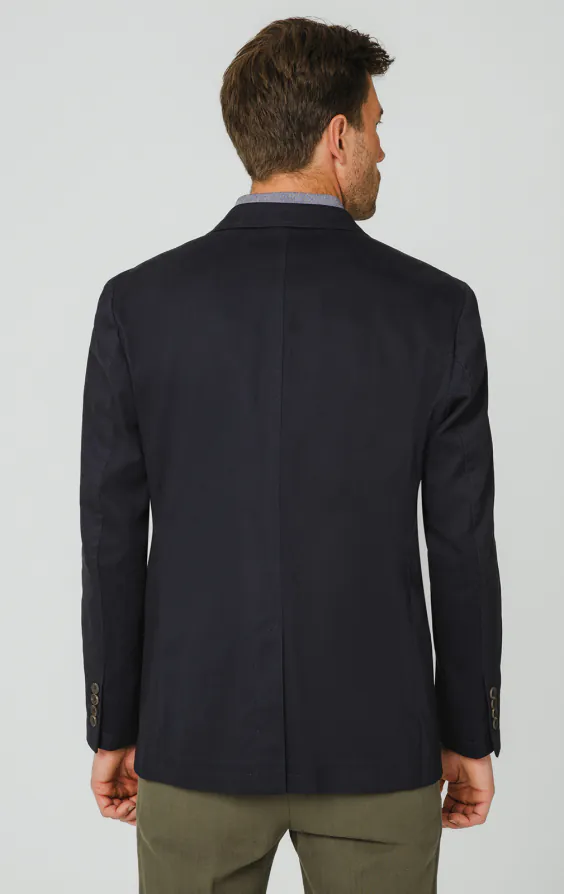 Marineblau Jacke aus Baumwoll-Twill - photo 5