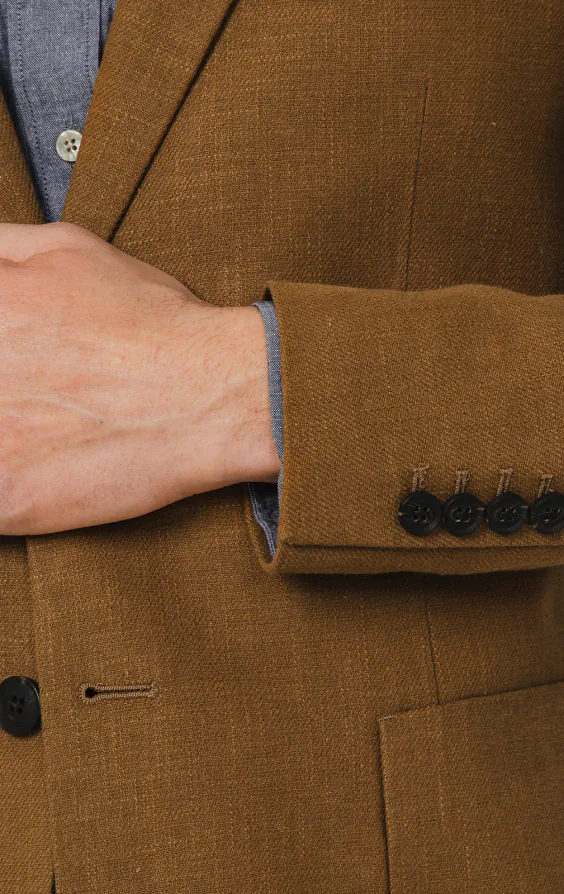 Mittelbraune Ramie-Jacke - photo 2