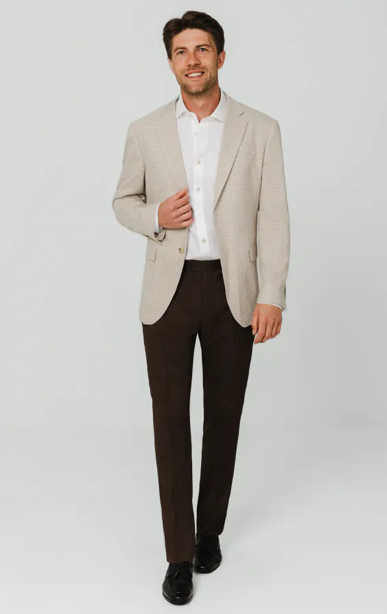Beige Jacke mit Prince-of-Wales-Karomuster - photo 1 Beige Jacke mit Prince-of-Wales-Karomuster - photo 1