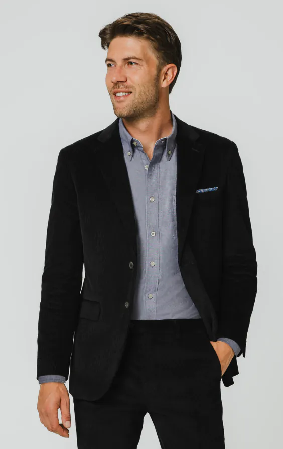 Schwarz Cordjacke Schwarz Cordjacke